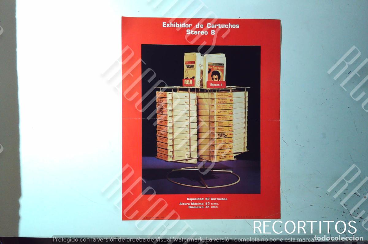 Coleccionismo de Revistas y Peri&oacute;dicos: PANFLETO CATALOGO EXHIBIDOR STEREO 8 ELVIS PRESLEY JOSE FELICIANO PEREZ PRADO SABOR LATINO
