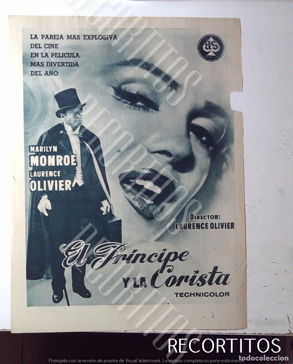 Coleccionismo de Revistas y Peri&oacute;dicos: EL PRINCIPE Y LA CORISTA MARILYN MONROE LAWRENCE OLIVIER PUBLICIDAD EN PRENSA