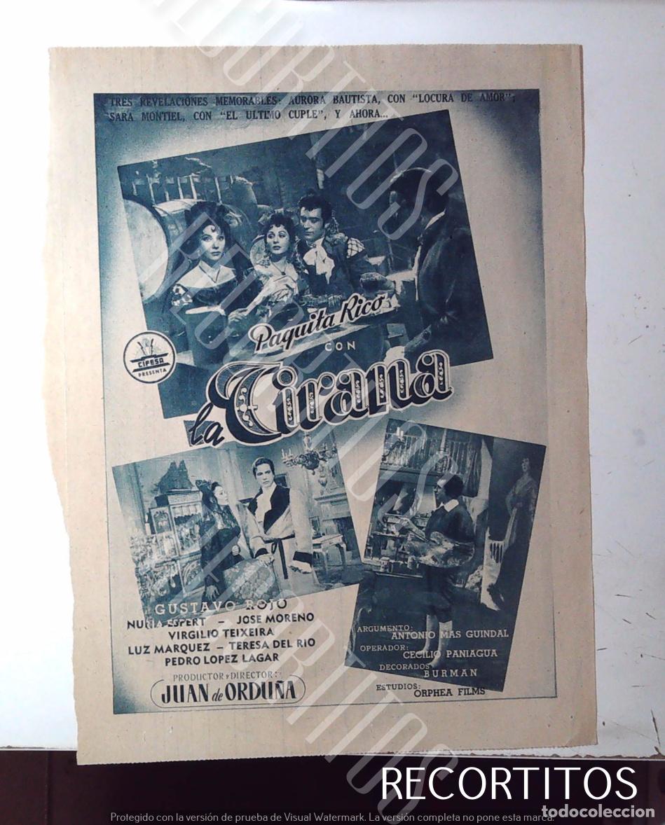 Coleccionismo de Revistas y Peri&oacute;dicos: LA TIRANA PAQUITA RICO CIFESA DESPUES DEL ULTIMO CUPLE Y LOCURA DE AMOR SARA MONTIEL TERE DEL RIO