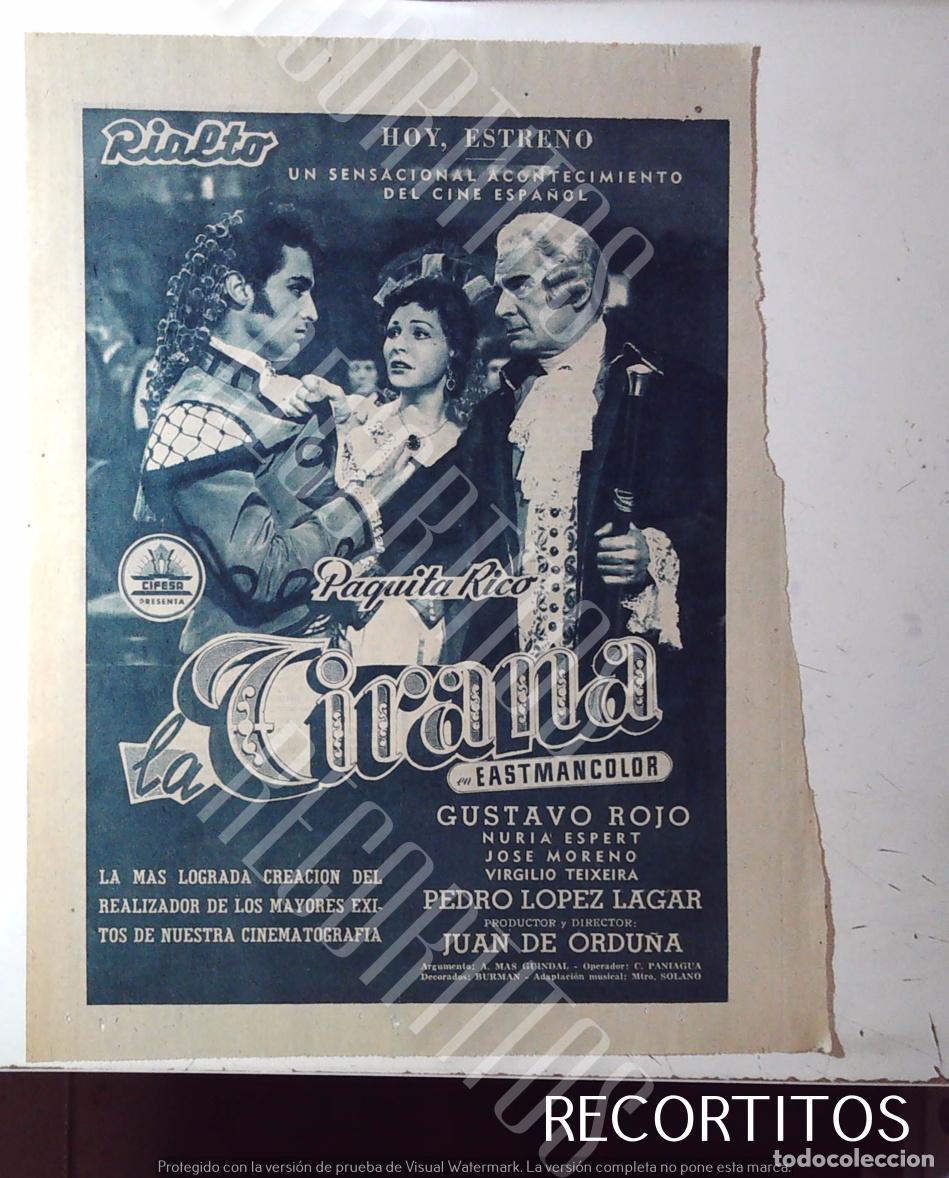 Coleccionismo de Revistas y Peri&oacute;dicos: LA TIRANA PAQUITA RICO CIFESA DESPUES DEL ULTIMO CUPLE Y LOCURA DE AMOR SARA MONTIEL TERE DEL RIO