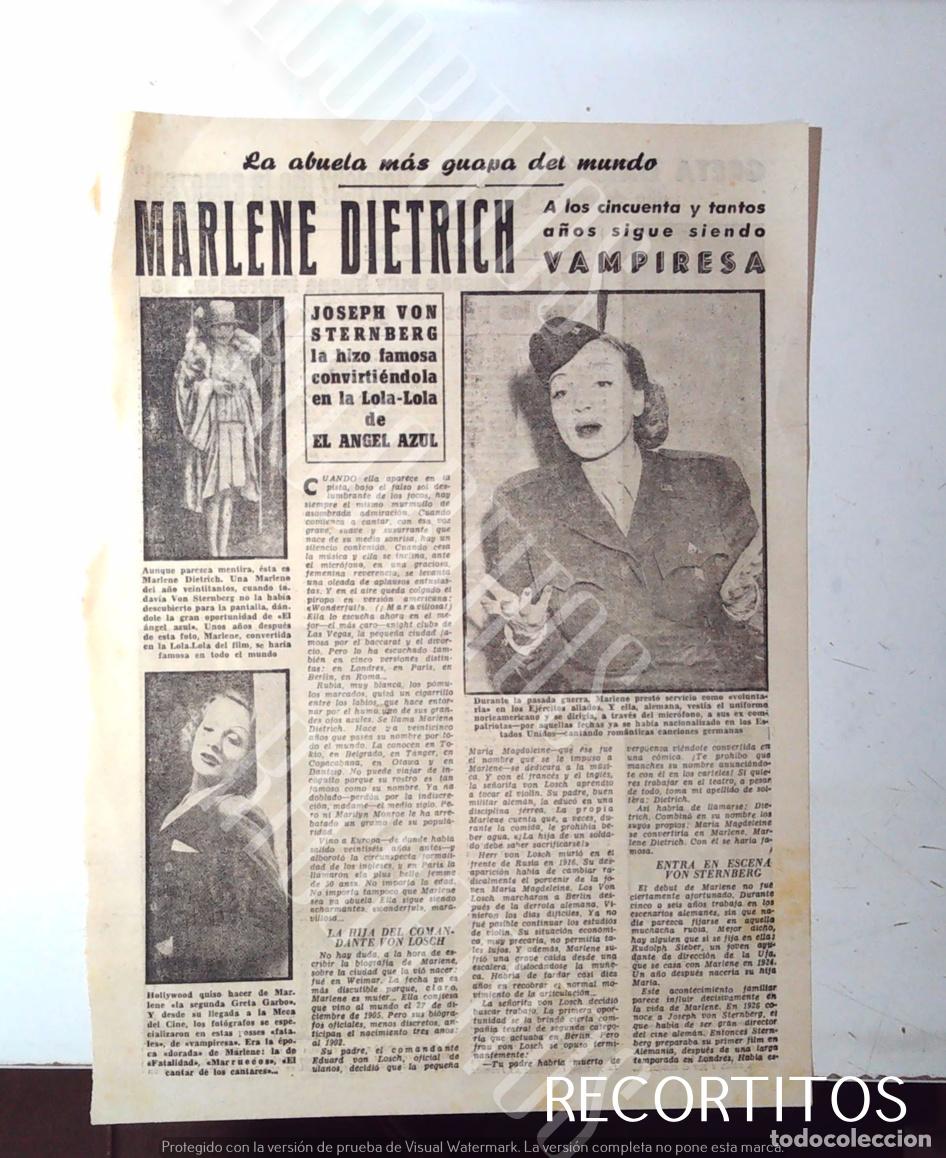 Collectionnisme de Revues et Journaux: MARLENE DIETRICH VAMPIRESA GRETA GARBO