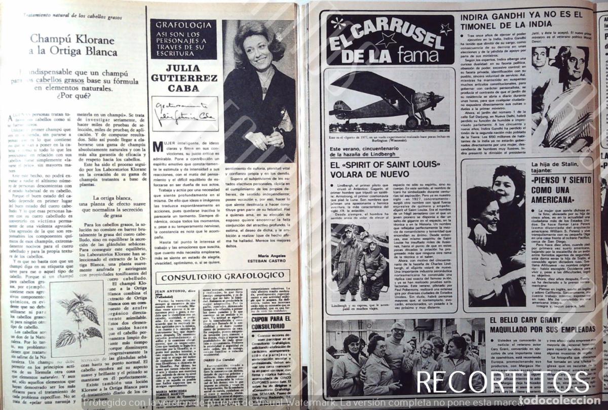 Coleccionismo de Revistas y Peri&oacute;dicos: JULIA GUTIERREZ CABA CARY GRANT LANA PETERS SVETLANA STALIN SPIRIT OF SAINT LOUIS