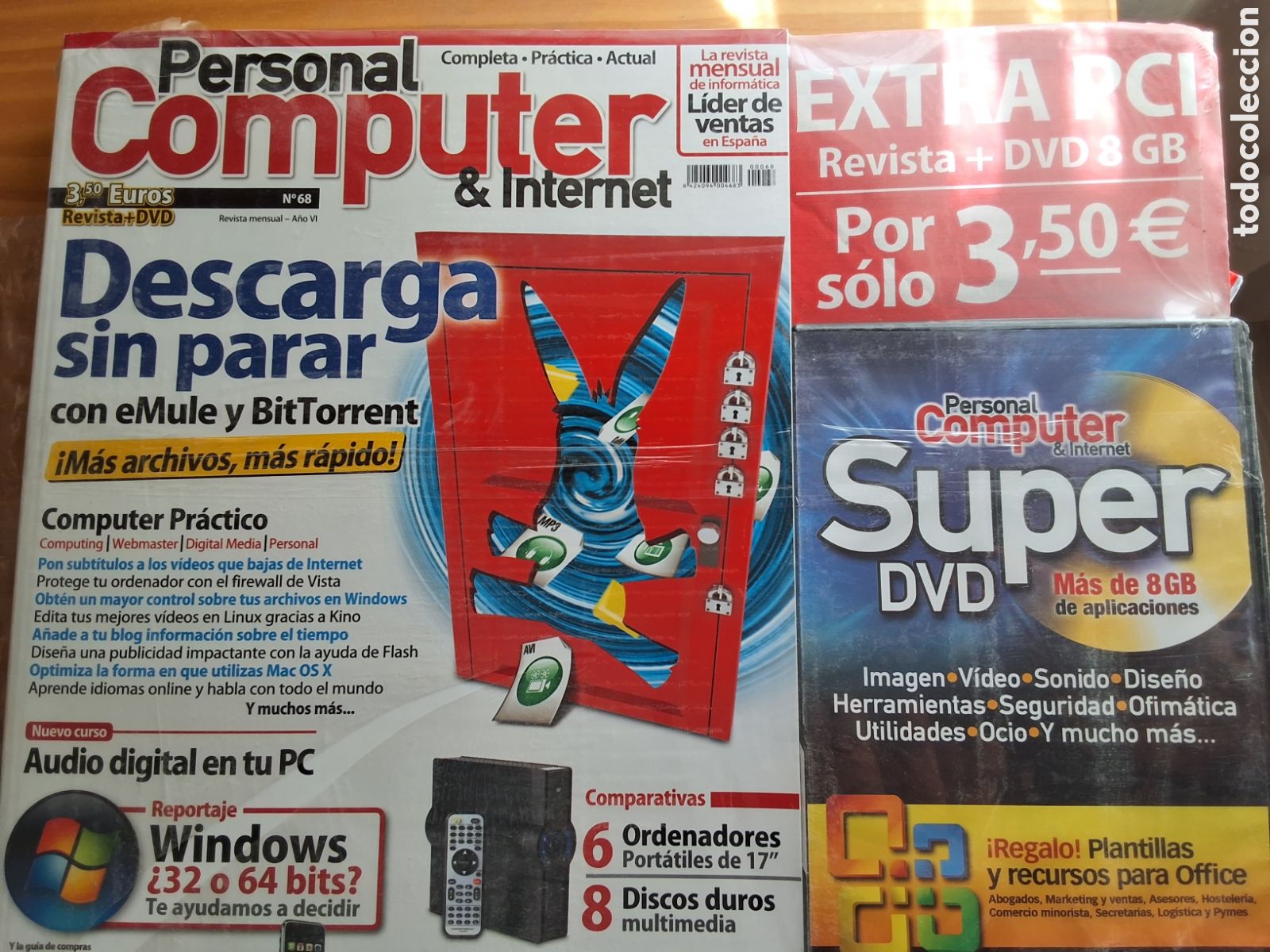 Collection Magazines and Newspapers: Personal & computer internet revista inform&aacute;tica n&uacute;mero 68 incluye CD