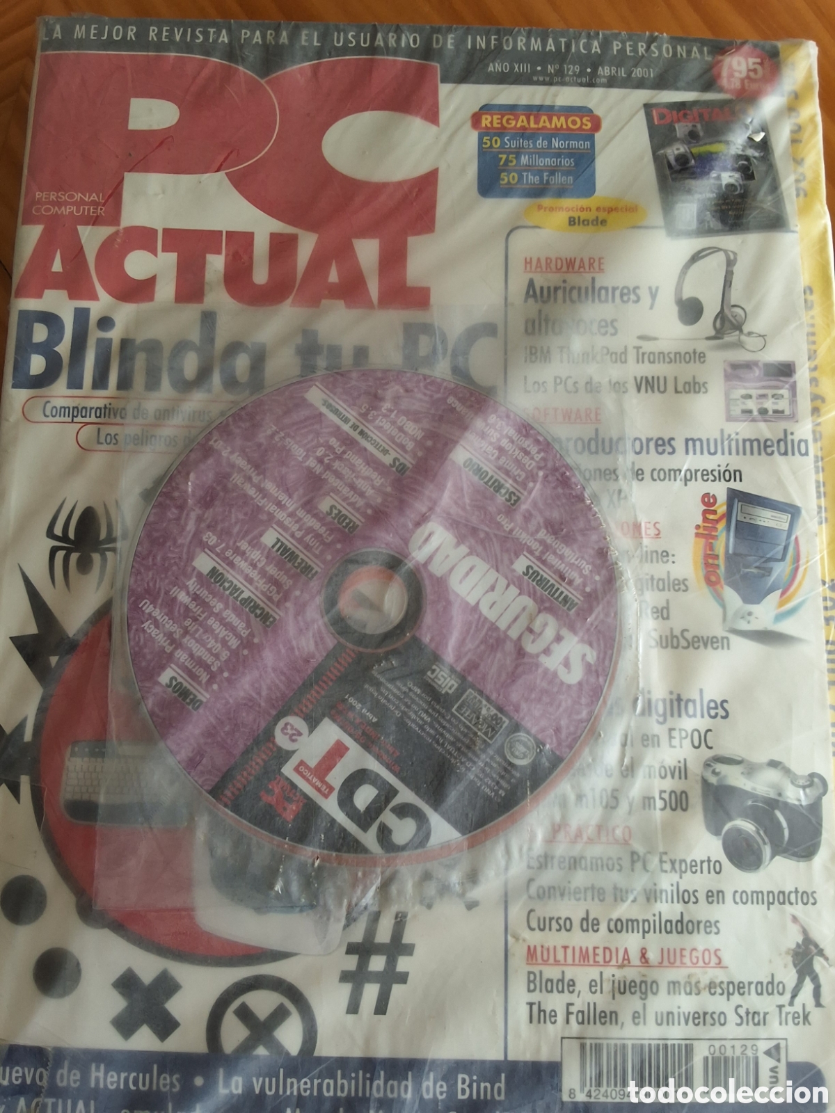 Coleccionismo de Revistas y Peri&oacute;dicos: Pc actual revista inform&aacute;tica a&ntilde;o 2001/4 incluye CDs