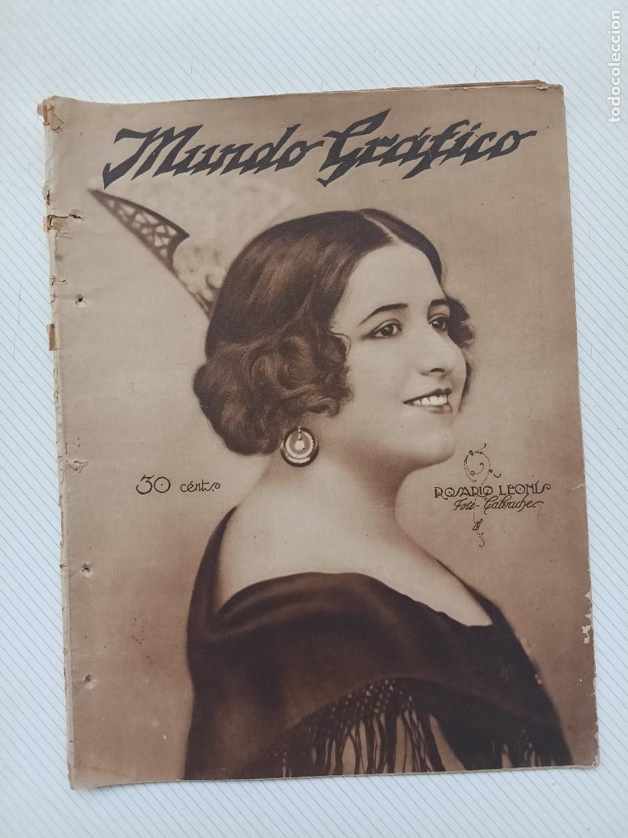 Coleccionismo de Revistas y Peri&oacute;dicos: Mundo Gr&aacute;fico a&ntilde;os 20. Portada Rosario Leon&iacute;s