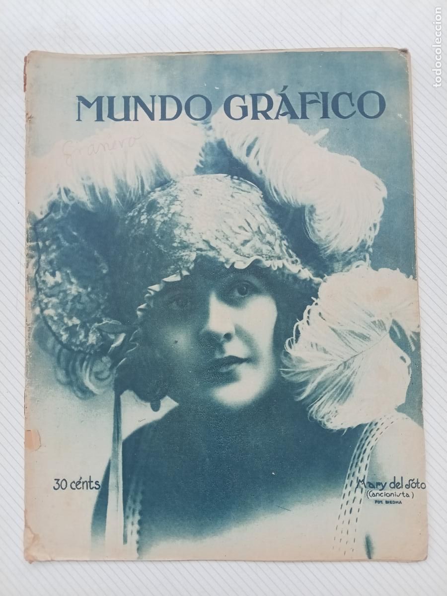 Coleccionismo de Revistas y Peri&oacute;dicos: Mundo Gr&aacute;fico a&ntilde;os 20. Portada Mary del Soto