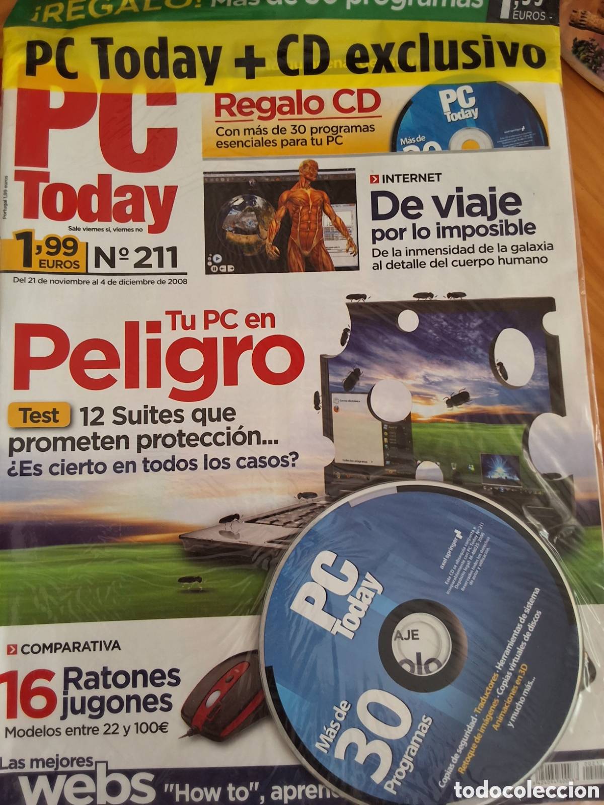 Colecionismo de Revistas e Jornais: Pc today revista inform&aacute;tica n&uacute;mero 211 incluye CD
