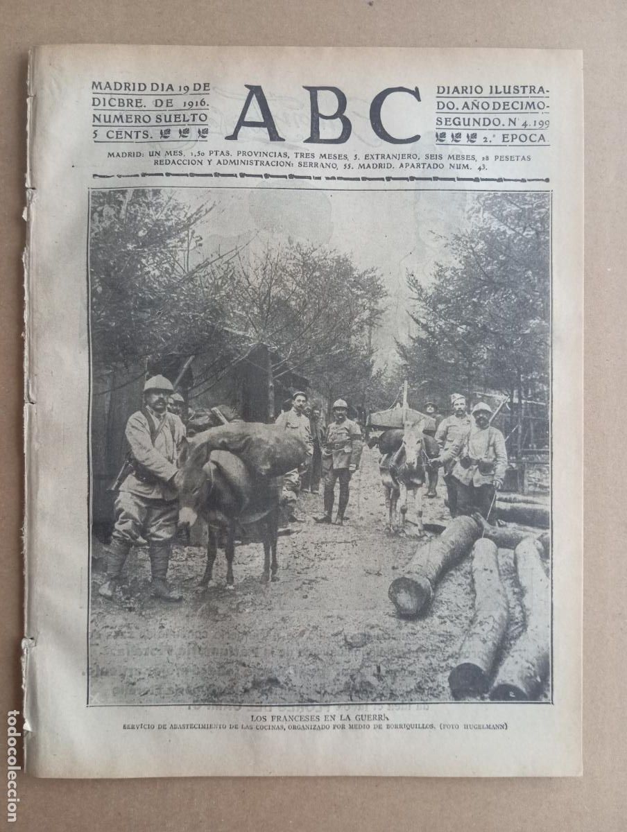 Collezionismo di Riviste e Giornali: ABC. 19 de diciembre de 1916. n&uacute;m. 4199