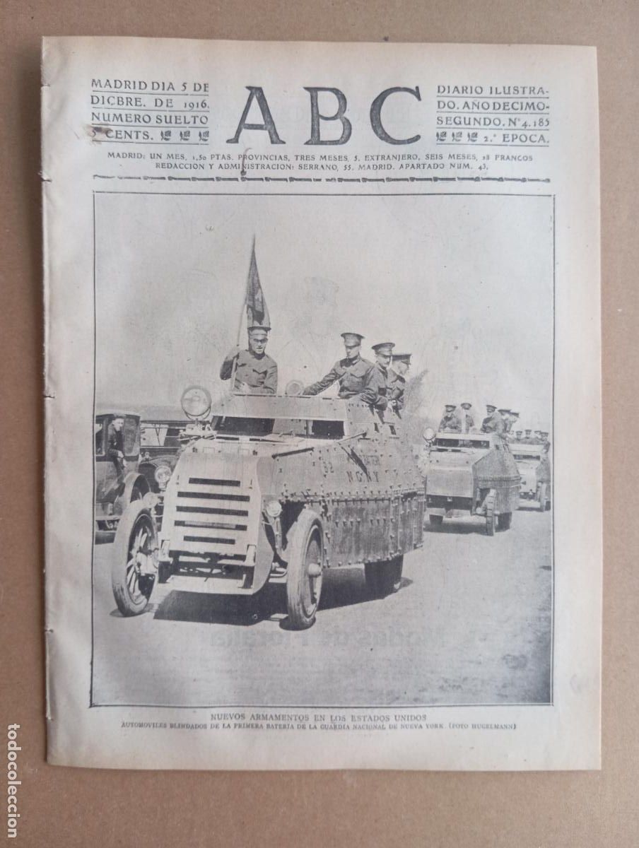 Coleccionismo de Revistas y Peri&oacute;dicos: ABC. 5 de diciembre de 1916. n&uacute;m. 4185