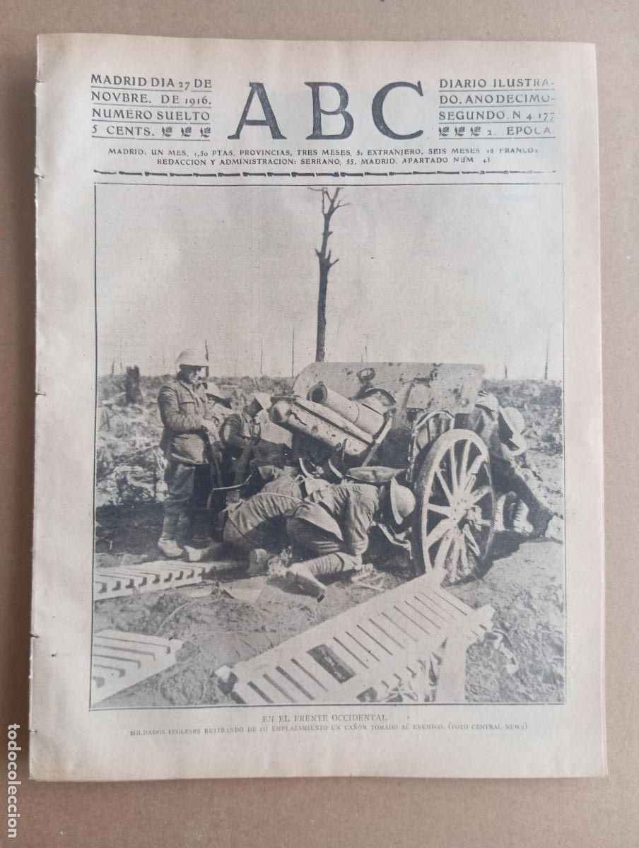 Coleccionismo de Revistas y Peri&oacute;dicos: ABC. 27 de noviembre de 1916. n&uacute;m. 4177