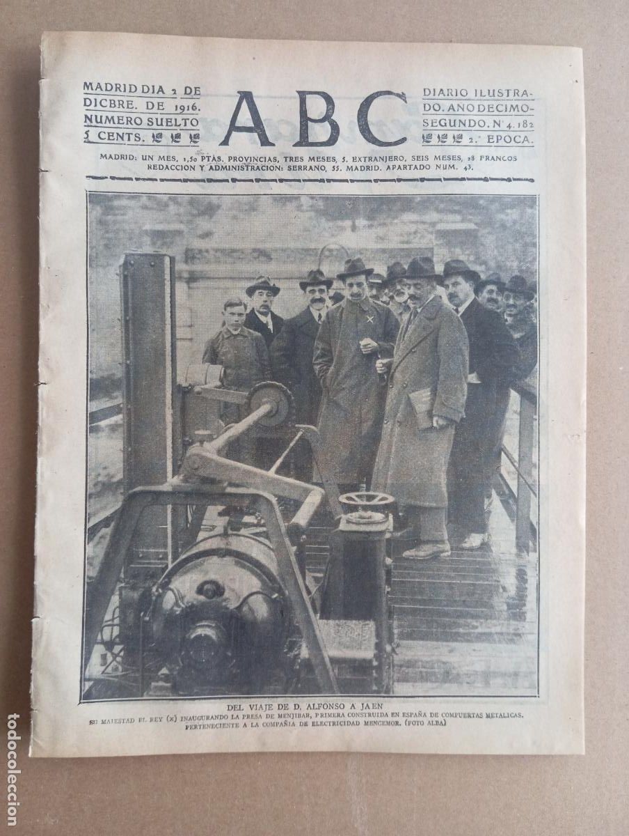 Coleccionismo de Revistas y Peri&oacute;dicos: ABC. 2 de diciembre de 1916. n&uacute;m. 4182. JAEN