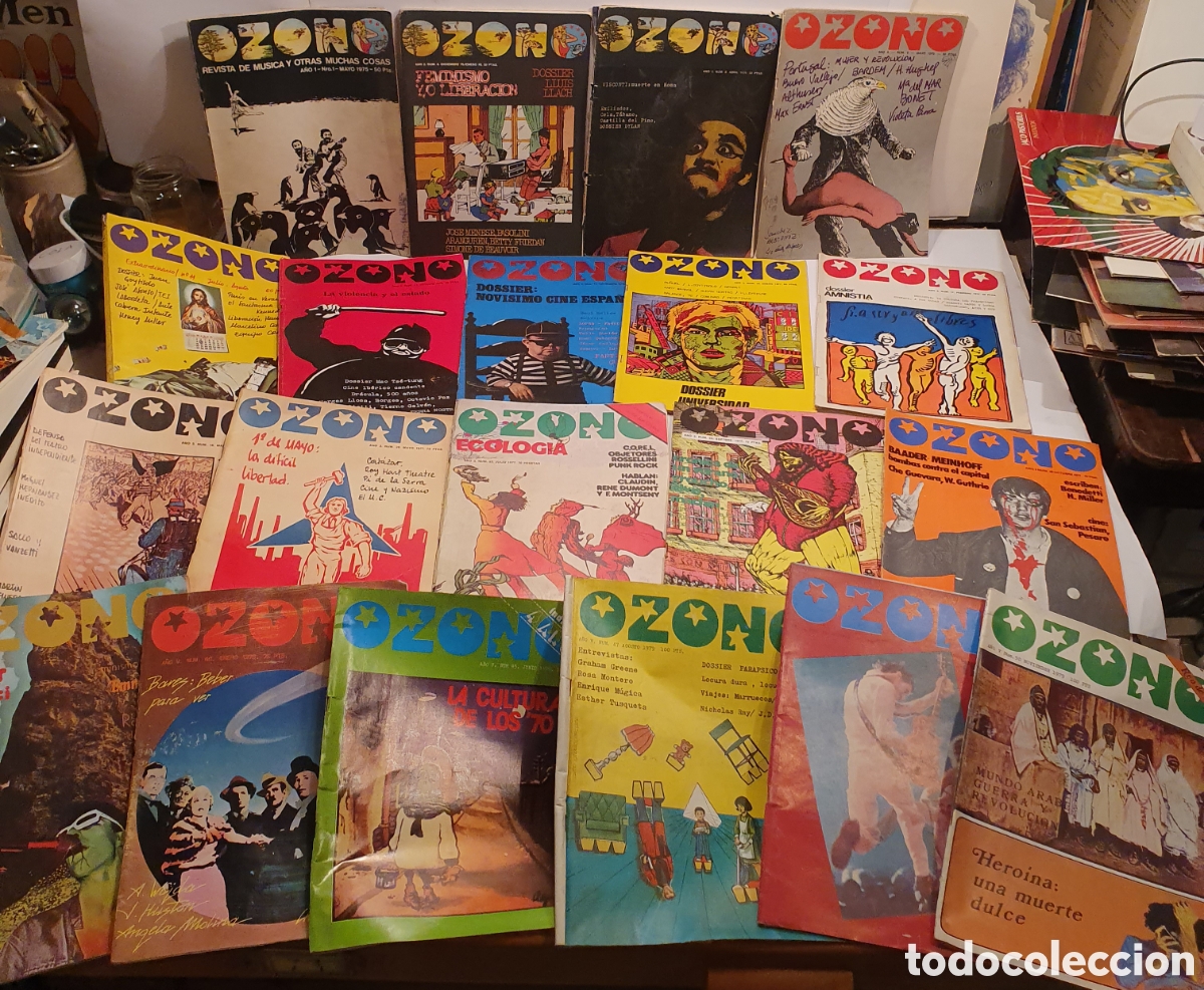 Coleccionismo de Revistas y Peri&oacute;dicos: OZONO. REVISTA ESPA&Ntilde;OLA A&Ntilde;OS 70. CONTRACULTURA. UNDERGROUN. 20 EJEMPLARES.