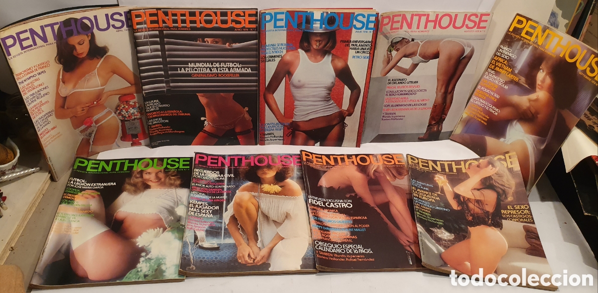 Collezionismo di Riviste e Giornali: PENTHOUSE. 9 PRIMEROS NUMEROS DE LA EDICION ESPA&Ntilde;OLA. A&Ntilde;O 78.