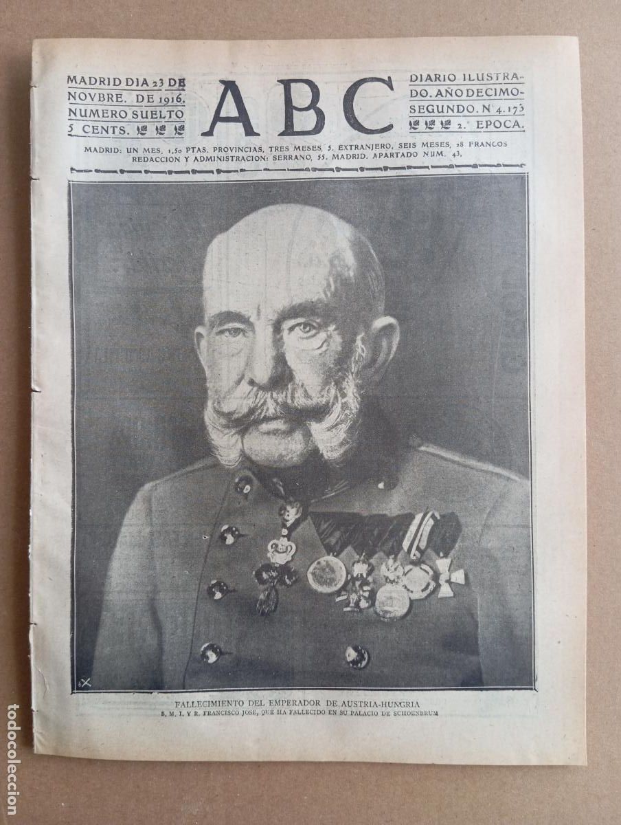 Coleccionismo de Revistas y Peri&oacute;dicos: ABC. 23 de noviembre de 1916. n&uacute;m. 4173