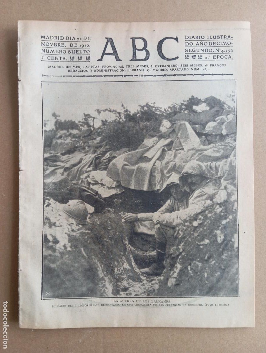 Coleccionismo de Revistas y Peri&oacute;dicos: ABC. 22 de noviembre de 1916. n&uacute;m. 4172