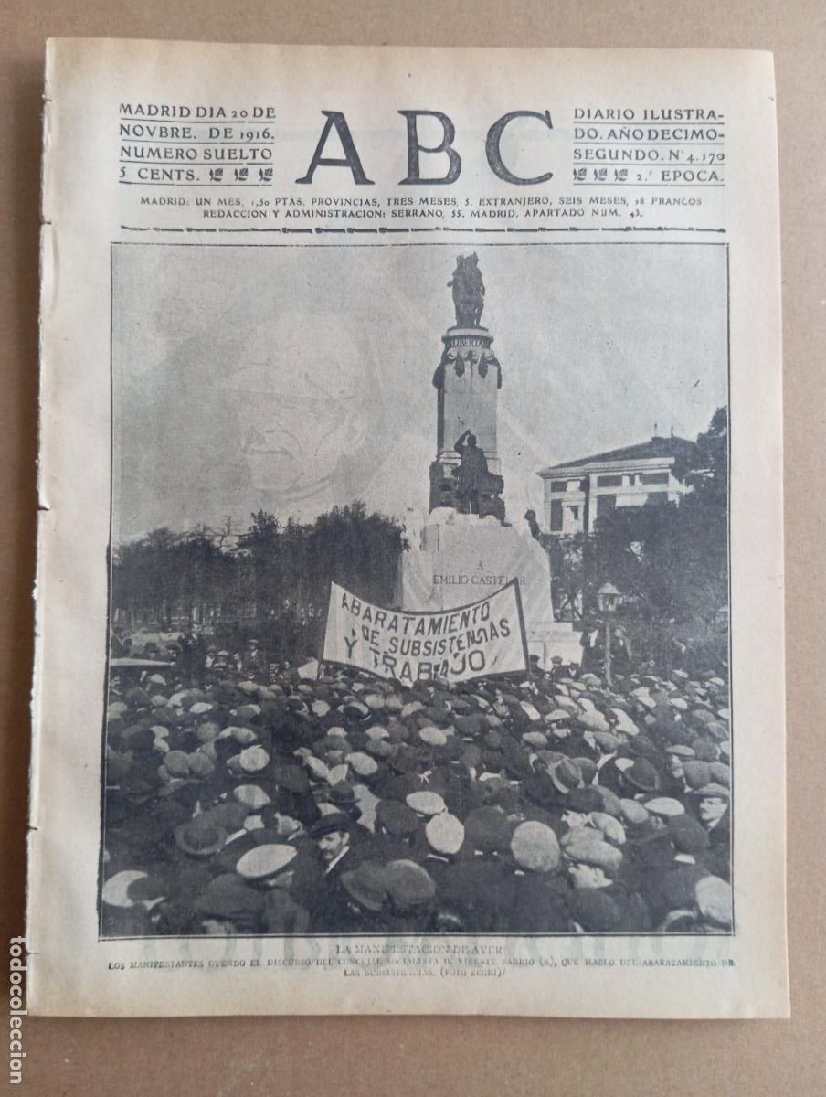 Collezionismo di Riviste e Giornali: ABC. 20 de noviembre de 1916. n&uacute;m. 4170