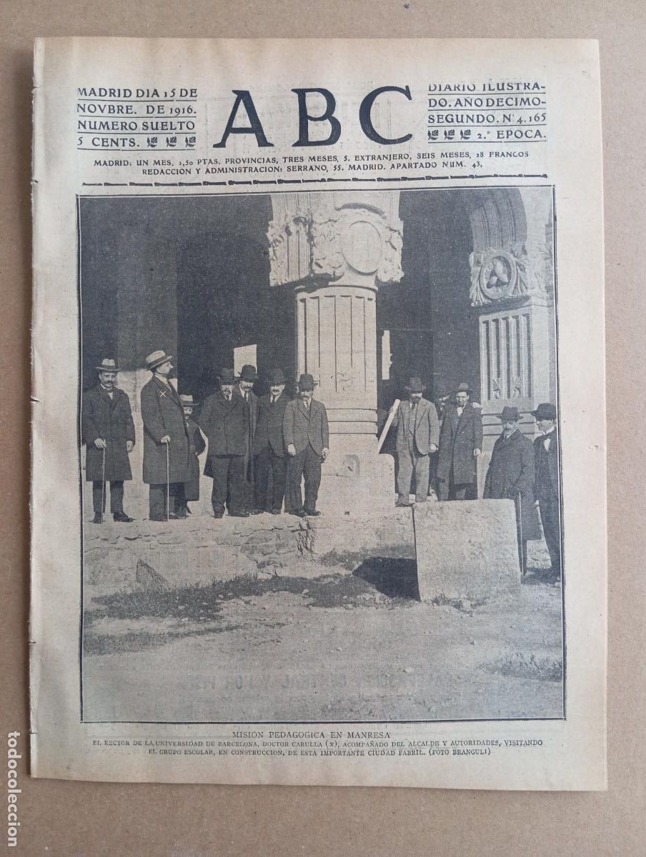 Collezionismo di Riviste e Giornali: ABC. 15 de noviembre de 1916. n&uacute;m. 4165. MANRESA