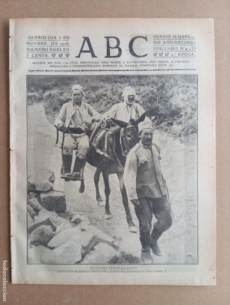 Coleccionismo de Revistas y Peri&oacute;dicos: ABC. 5 de noviembre de 1916. n&uacute;m. 4155. BALCANES