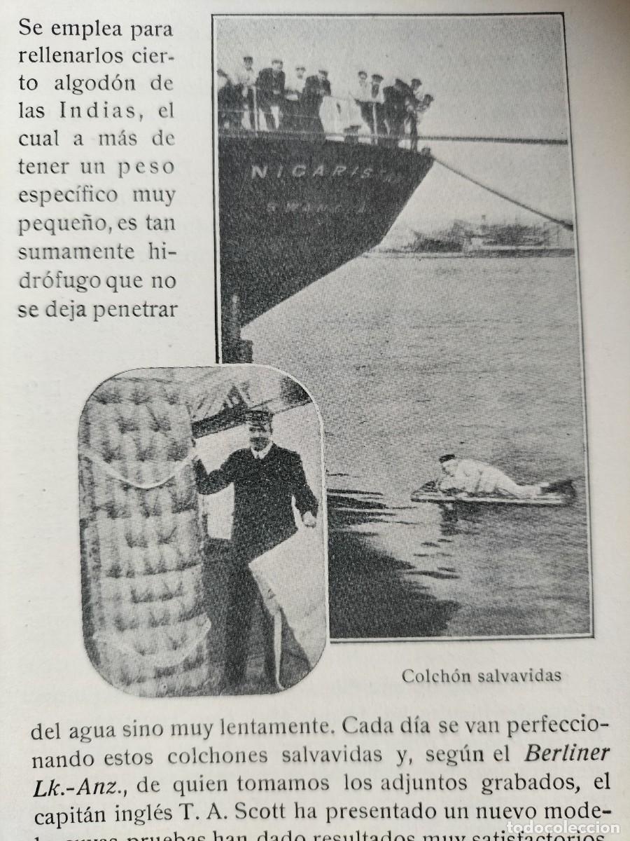 Coleccionismo de revistas y peri&oacute;dicos: COLCHONES FLOTANTES SALVAVIDAS ALGODON DE LAS INDIAS BARCOS REVISTA A&Ntilde;O 1914