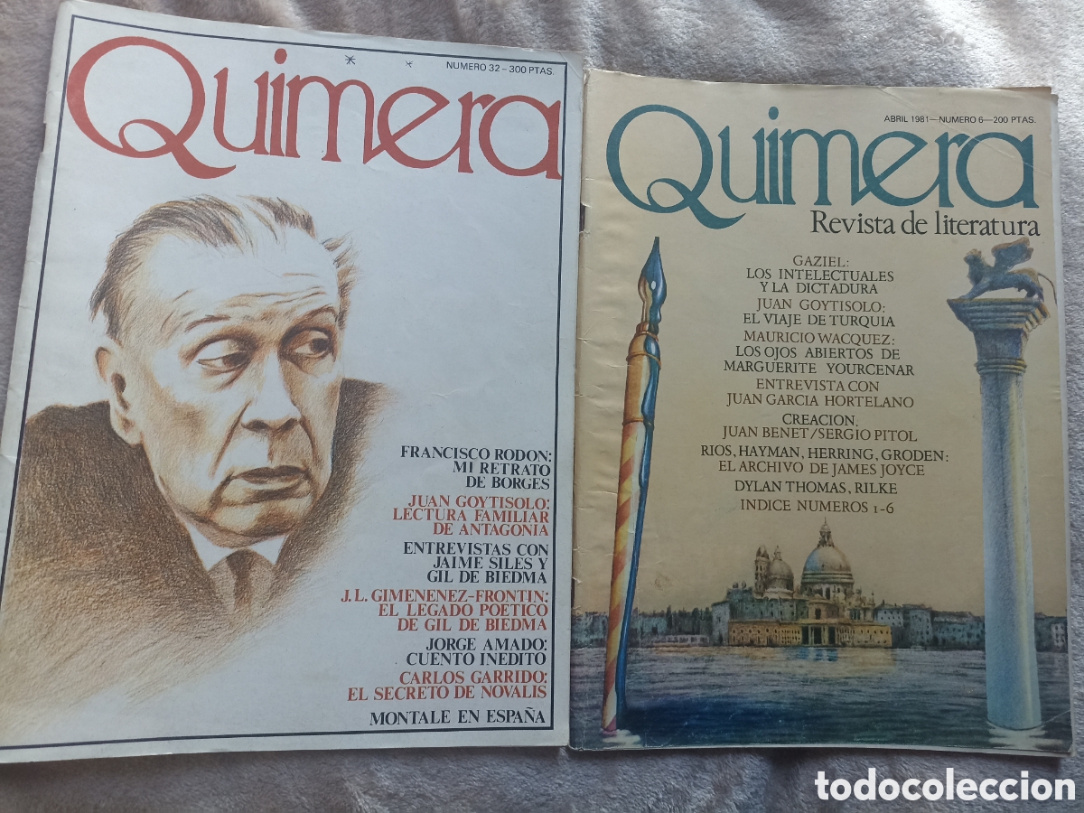 Coleccionismo de Revistas y Peri&oacute;dicos: Lote 2 revistas Quimera, ejemplares n&ordm; 6 (abril 1981) y n&ordm; 32 (octubre 1983)