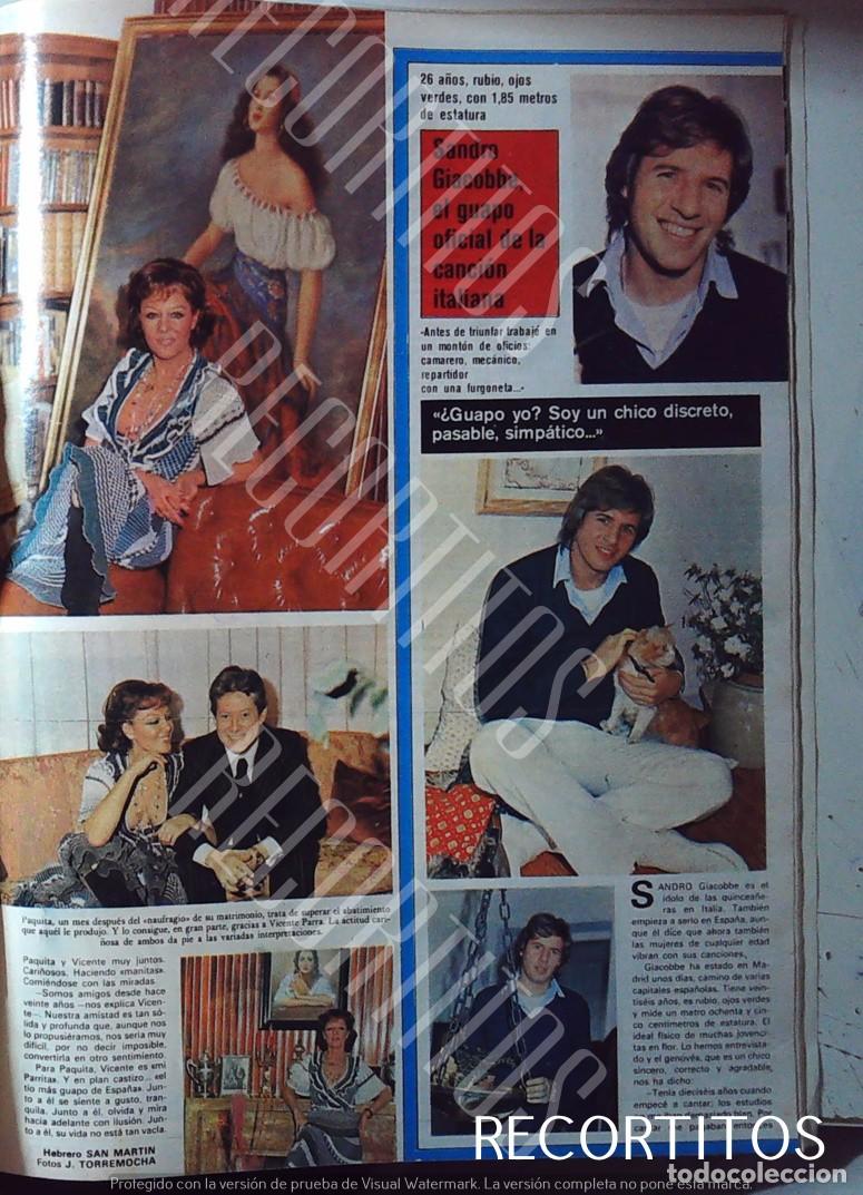 Coleccionismo de Revistas y Peri&oacute;dicos: SANDRO GIACOBBE PAQUITA RICO VICENTE PARRA FLORA MASTROIANNI EN EN ESPECTACULO GAY