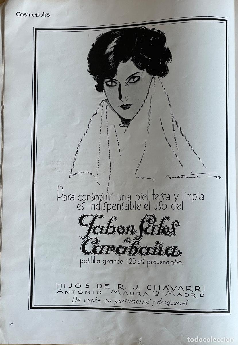 Collezionismo di Riviste e Giornali: Publicidad jab&oacute;n sales de CARABA&Ntilde;A - 1929 * COSM&Oacute;POLIS *