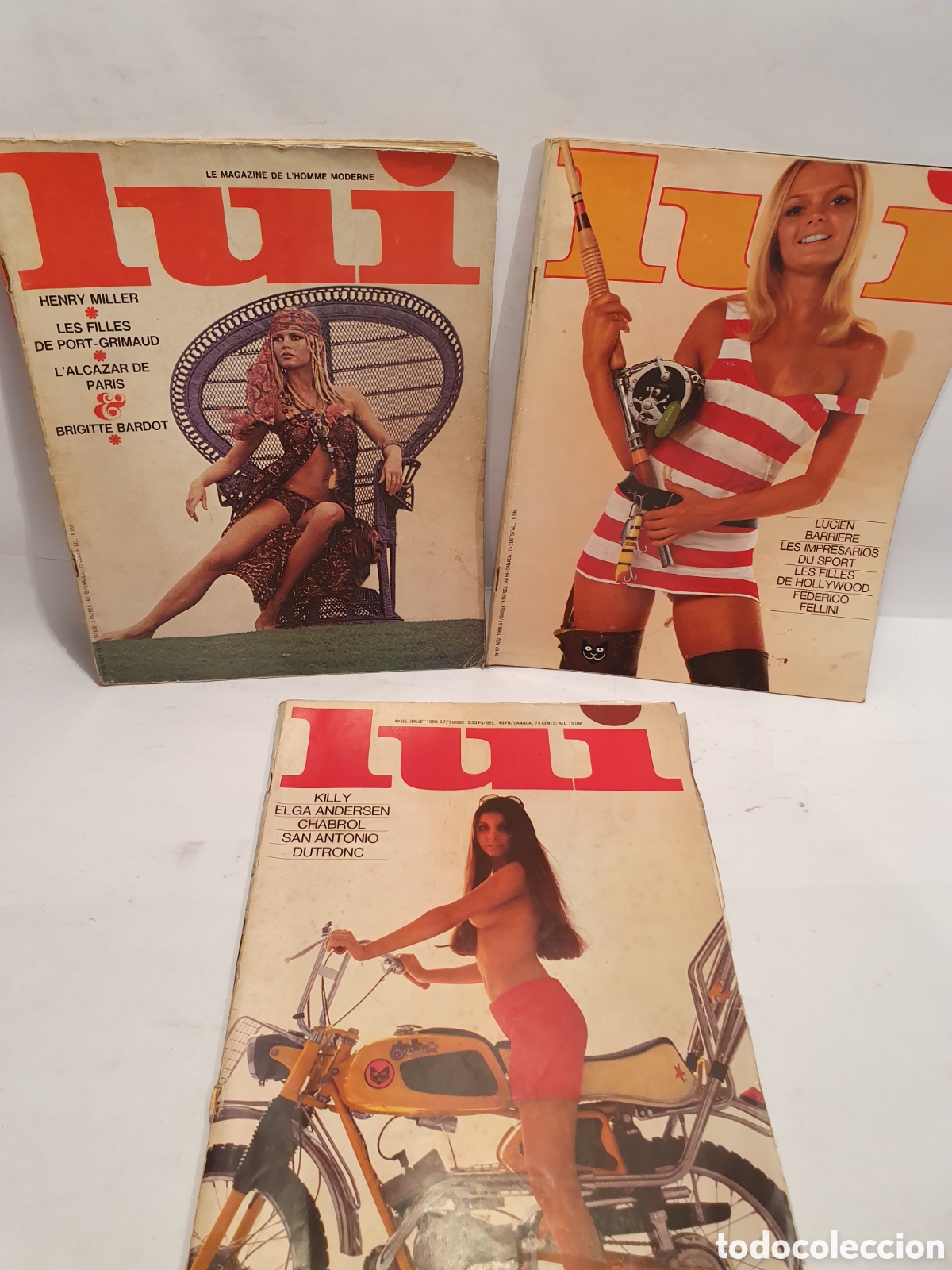 Collection Magazines and Newspapers: LUI. 3 REVISTAS FRANCESAS. A&Ntilde;OS 70.