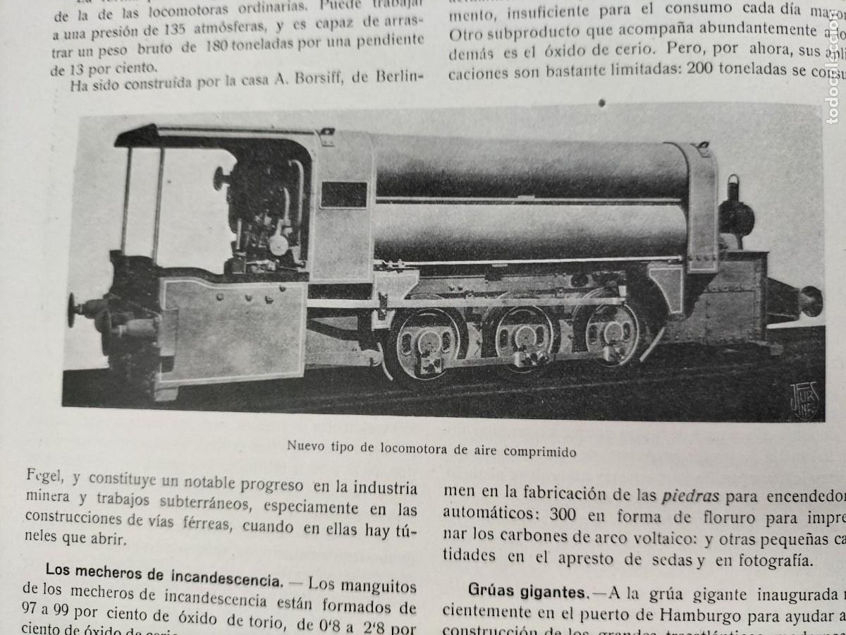 Collection Magazines and Newspapers: NUEVA LOCOMOTORA DE AIRE COMPRIMIDO CONSTRUIDA POR A.BORSIFF DE BERLIN - FEGEL REVISTA A&Ntilde;O 1914