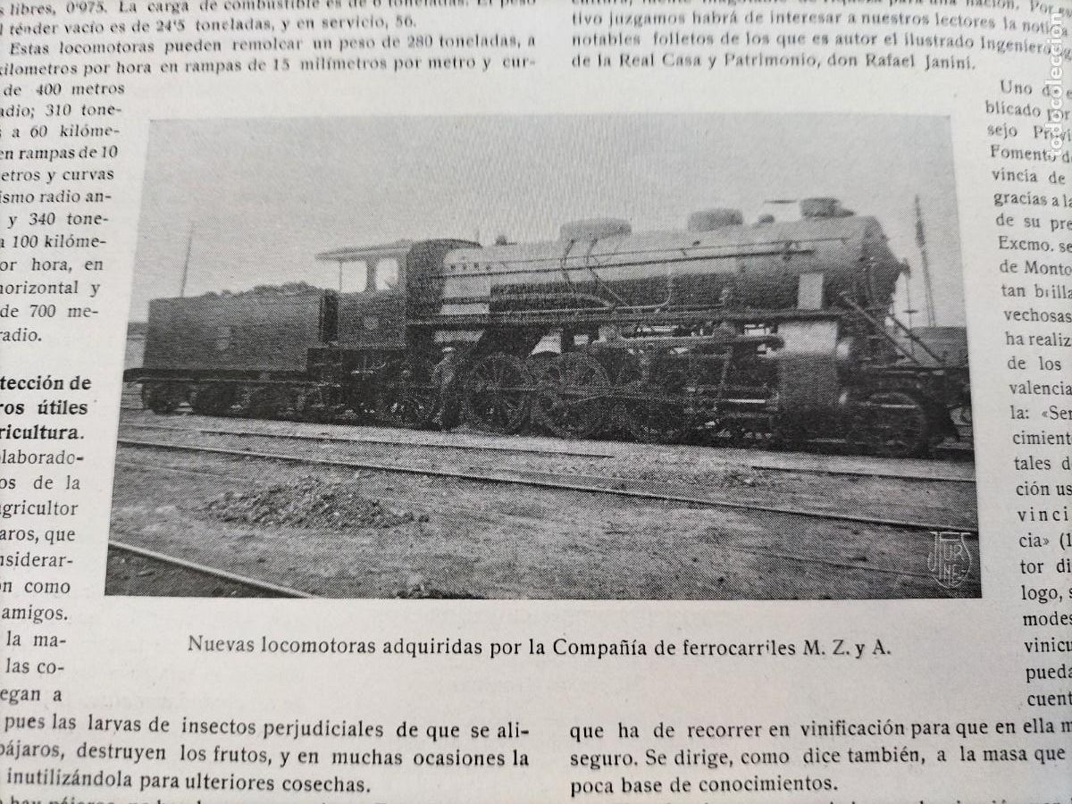 Collection Magazines and Newspapers: NUEVAS LOCOMOTORAS LINEACOMPA&Ntilde;IA FERROCARRILES DE MADRID ZARAGOZA ALICANTE M.Z.A.REVISTA 1914
