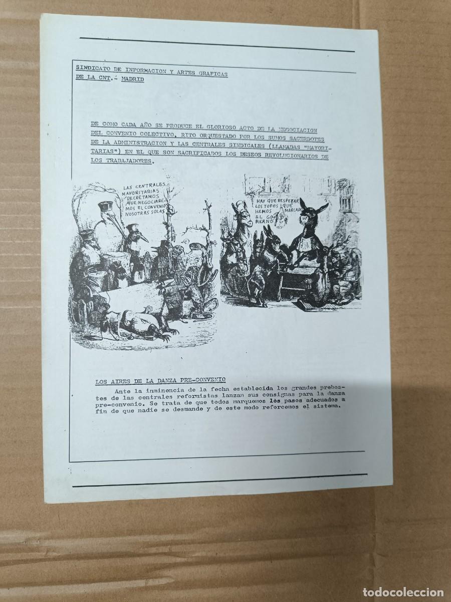 Coleccionismo de Revistas y Peri&oacute;dicos: ANTIGUA REVISTA POLITICA SINDICATO INFORMACION Y ARTES GRAFICAS CNT MADRID ANARQUISTA TRANSICION P13