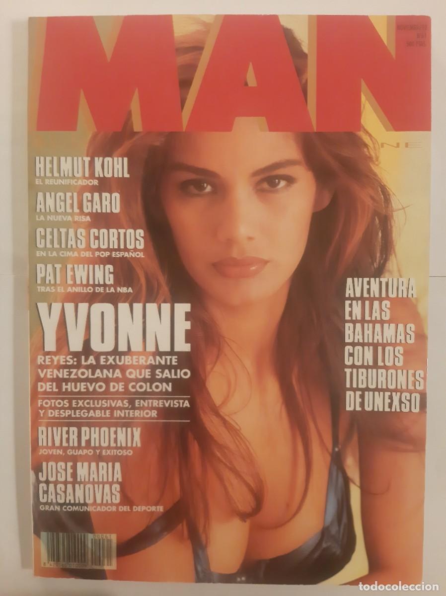 Collection Magazines and Newspapers: REVISTA MAN - IVONNE REYES - N&ordm; 61 1992. Poster Central Desplegable.