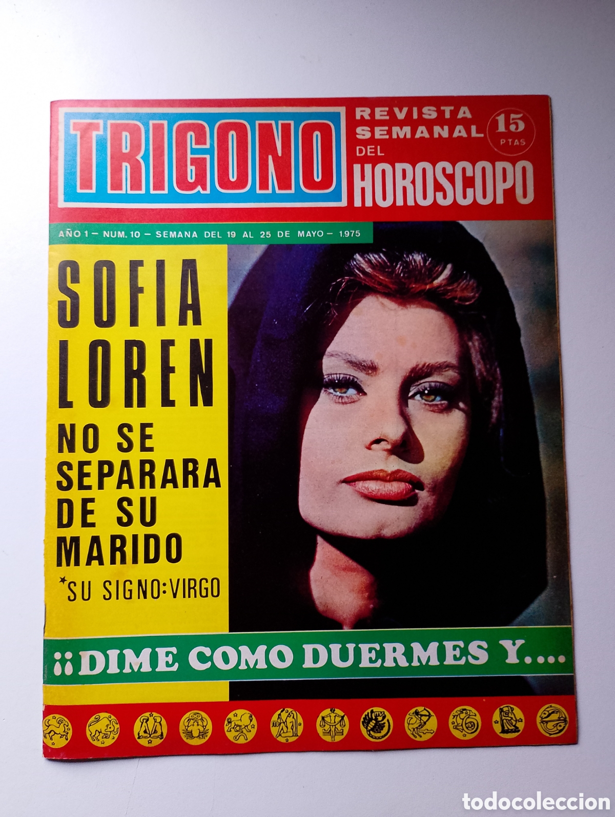Coleccionismo de Revistas y Peri&oacute;dicos: REVISTA TRIGONO. SOFIA LOREN
