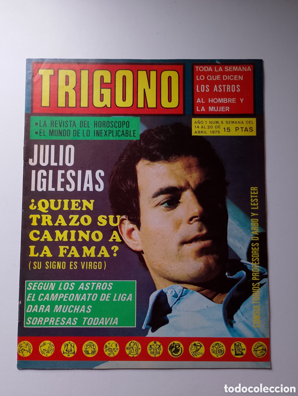 Coleccionismo de revistas y peri&oacute;dicos: REVISTA TRIGONO. JULIO IGLESIAS
