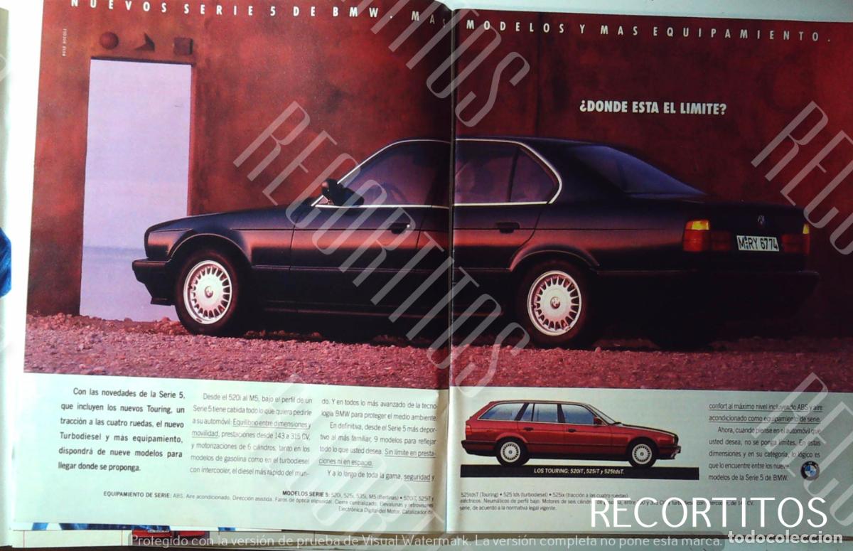 Coleccionismo de Revistas y Peri&oacute;dicos: BMW SERIE 5 ANUNCIO PUBLICIDAD