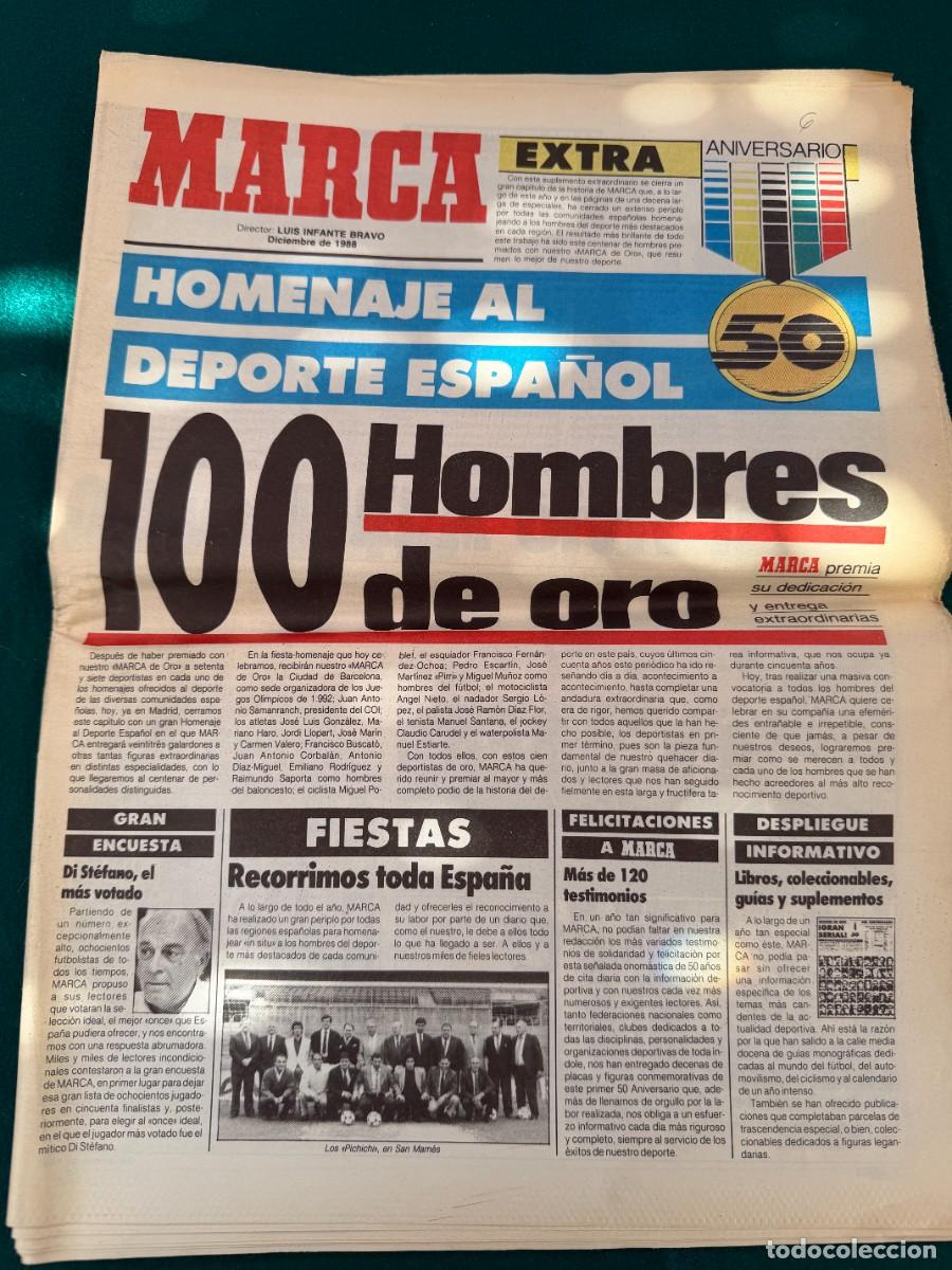 Collection Magazines and Newspapers: P- MARCA EXTRA 50 ANIVERSARIO HOMENAJE AL DEPORTE ESPA&Ntilde;OL 100 HOMBRES DE ORO DE DCBRE 1.988