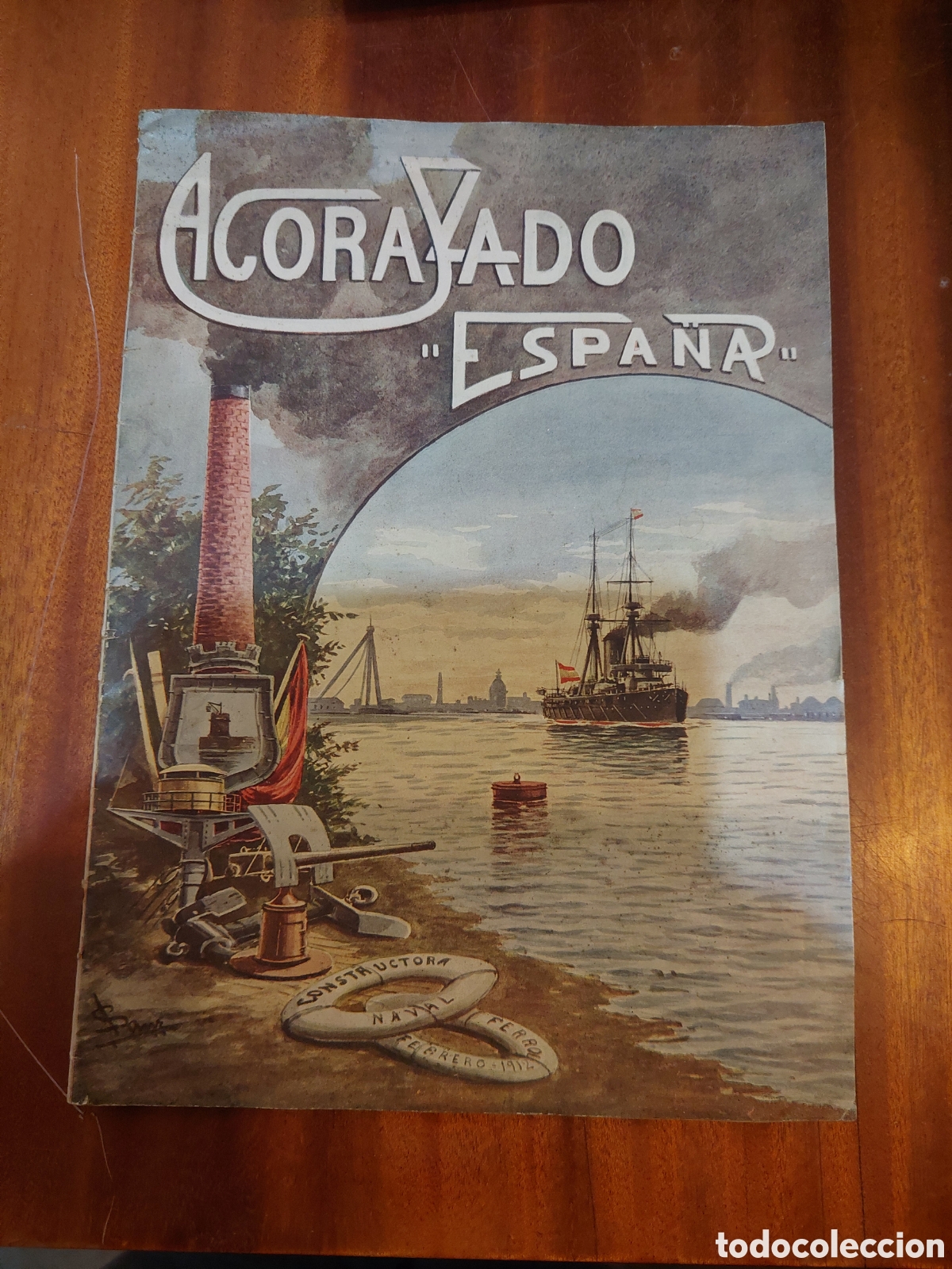 Collezionismo di Riviste e Giornali: Acorazado Espa&ntilde;a botadura 1912 revista