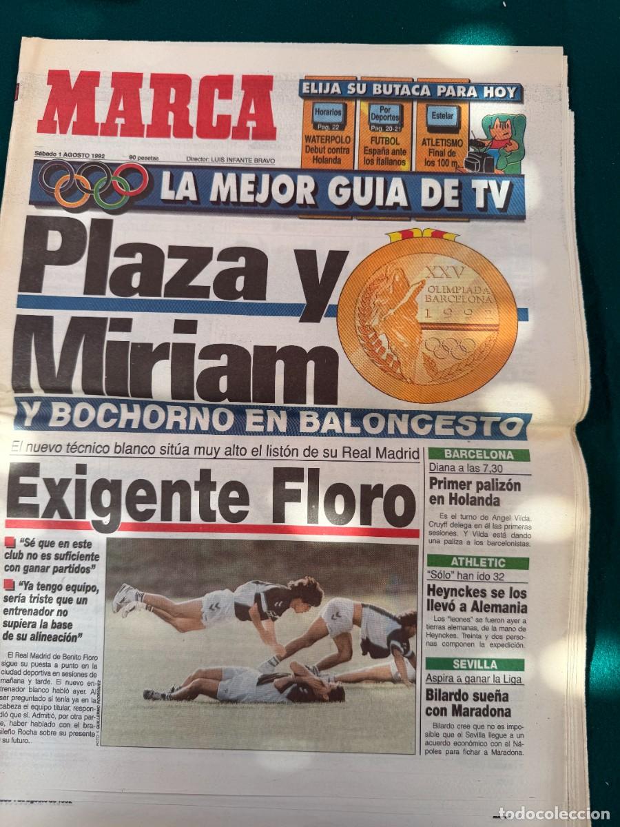 Collection Magazines and Newspapers: P- MARCA CON 40 Pags PLAZA Y MIRIAN - Y BOCHORNO EN BALONCESTO DEL 1 -8- 1.992