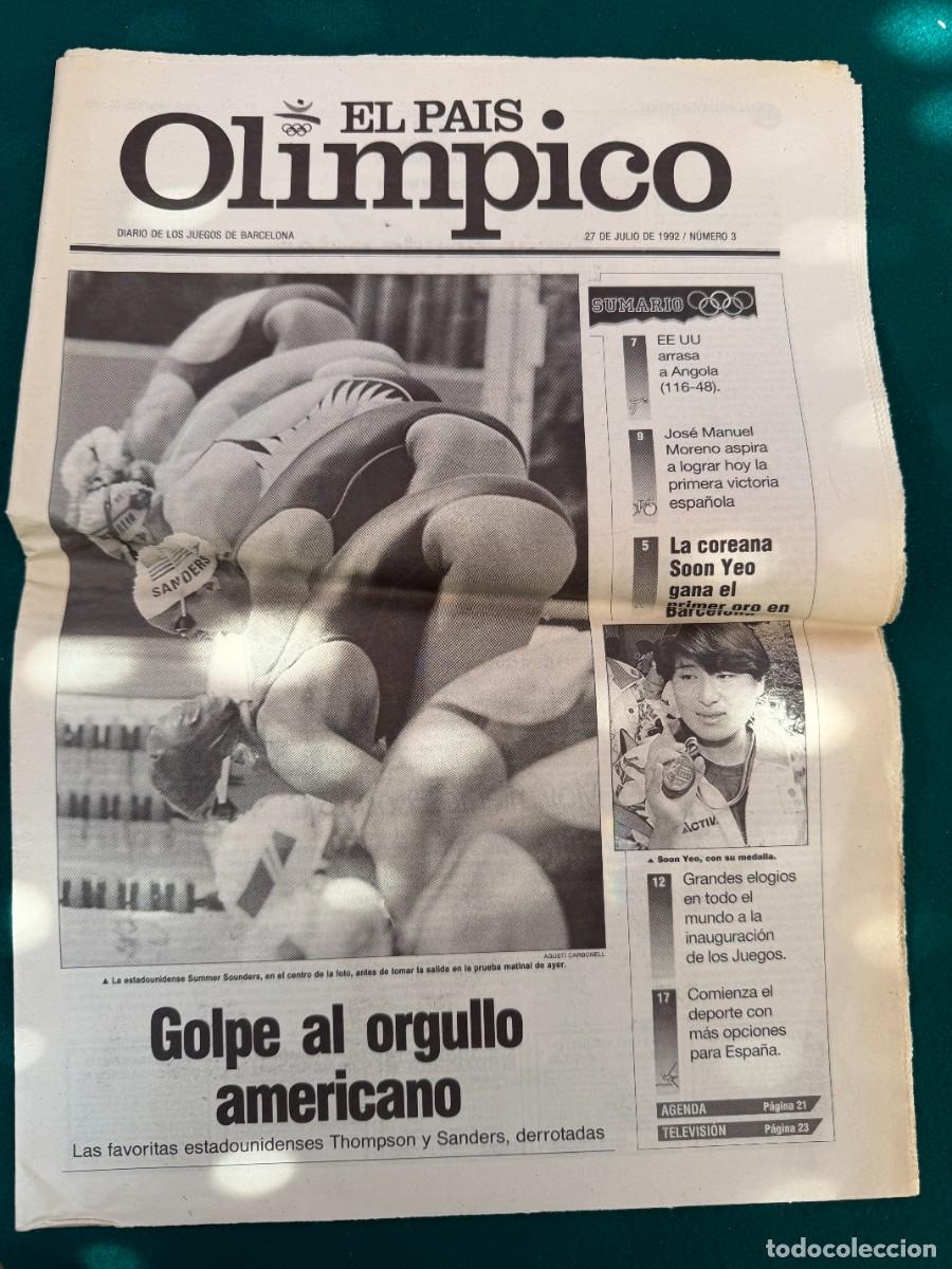 Coleccionismo de Revistas y Peri&oacute;dicos: P- 28 Pags. DE EL PAIS -OLIMPICO -DE LOS JUEGOS DE BARCELONA DEL 27 -7 -1.992