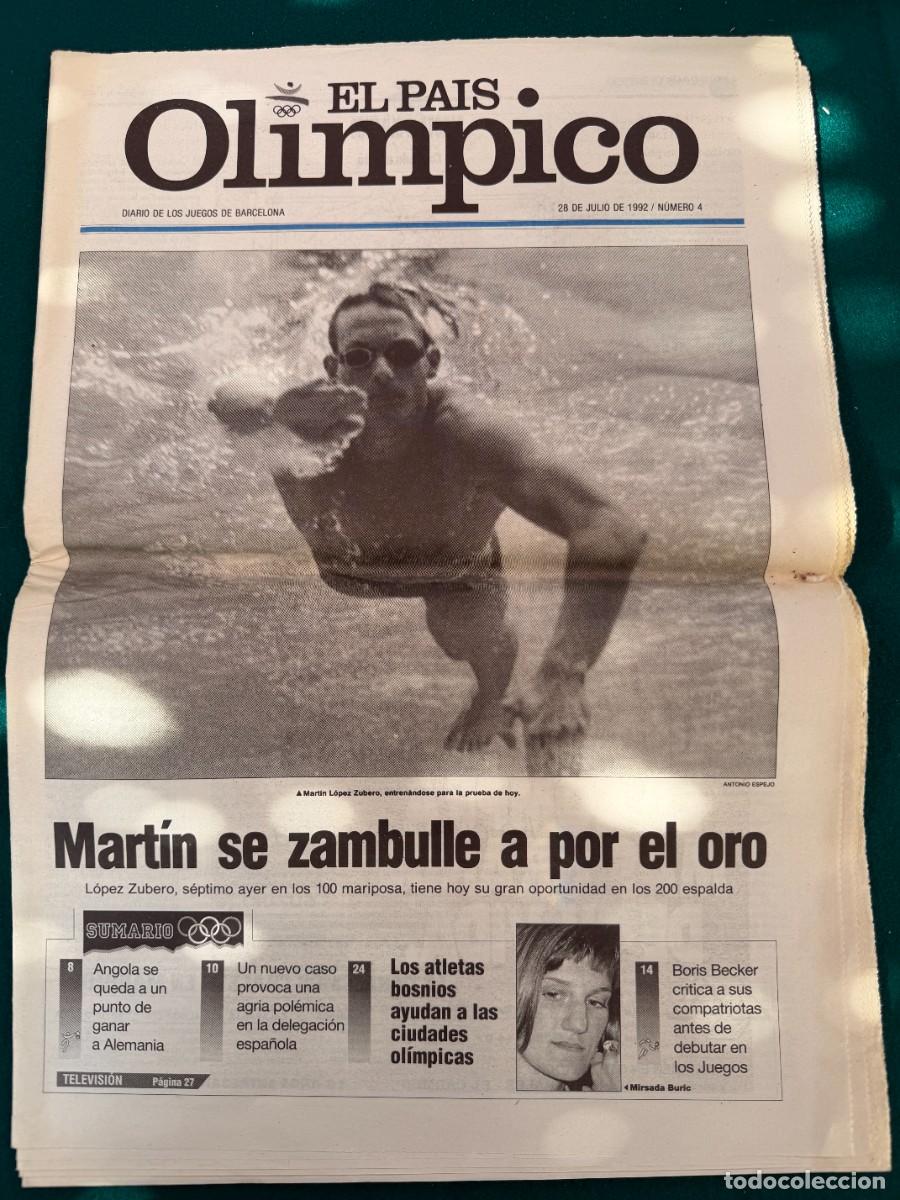 Coleccionismo de Revistas y Peri&oacute;dicos: P- 28 Pags. DE EL PAIS -OLIMPICO -MARTIN SE ZAMBULLE A POR ORO JUEGOS DE BARCELONA DEL 28 -7 -1.992