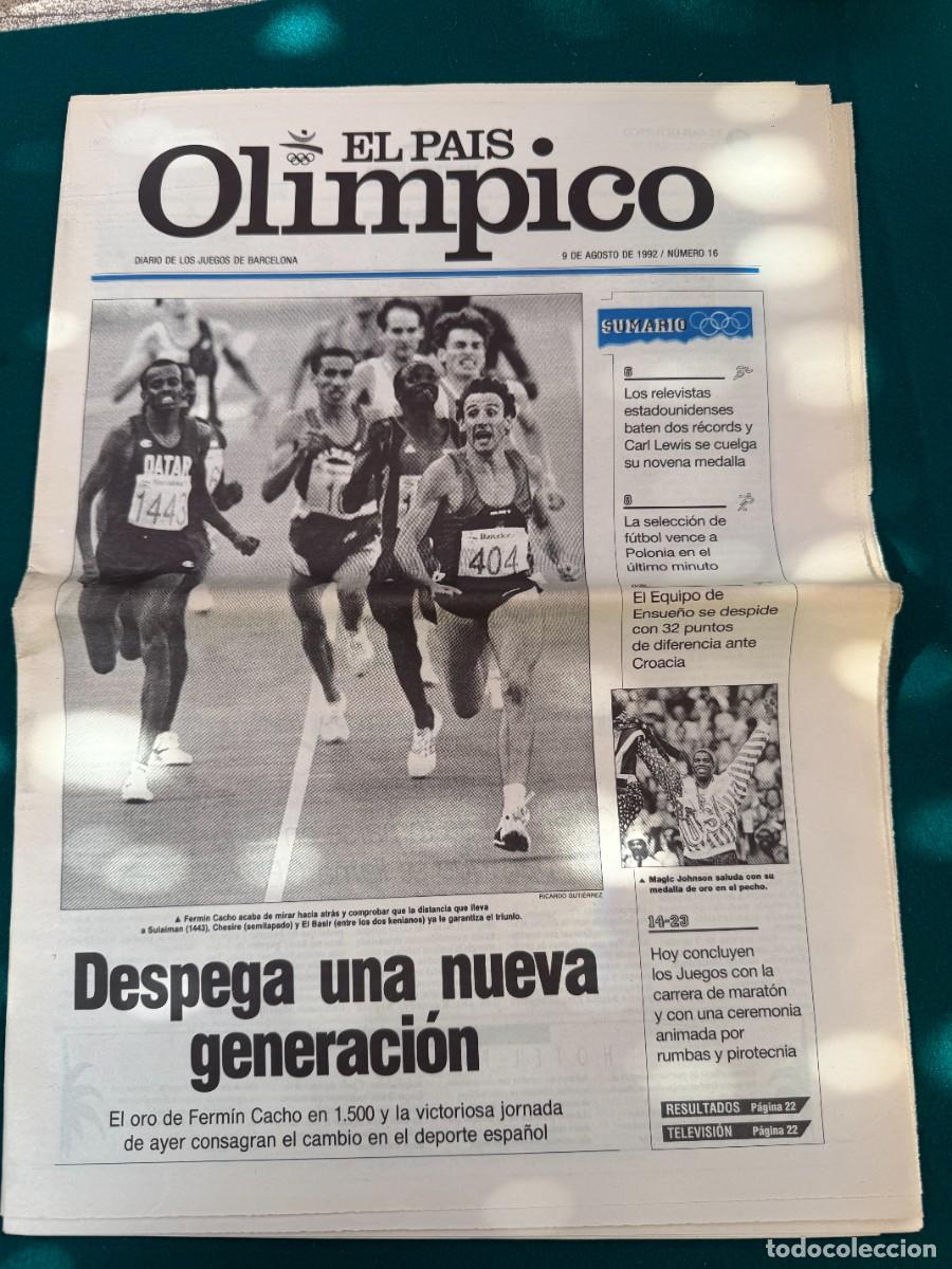 Coleccionismo de Revistas y Peri&oacute;dicos: P-28 Pags. DE EL PAIS-OLIMPICO - DESPEGA NUEVA GENERACION EN LOS JUEGOS DE BARCELONA DEL 9 -8 -1.992