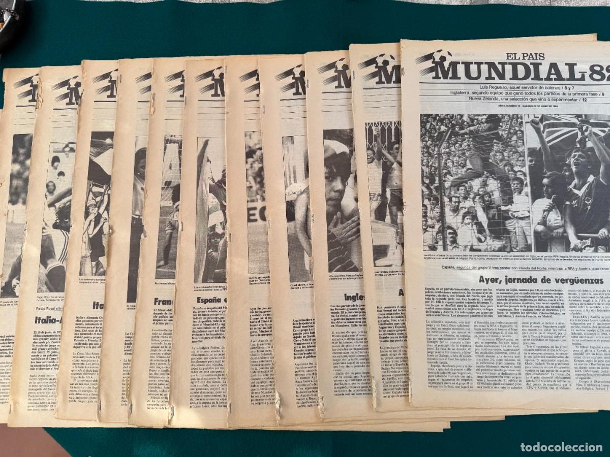 Coleccionismo de Revistas y Peri&oacute;dicos: P-LOTE DE 22 ESPECIALES DE PERIODICOS DEL MUNDIAL FUTBOL ESPA&Ntilde;A&acute;82, DE EL PAIS DEL 11-6-1.982