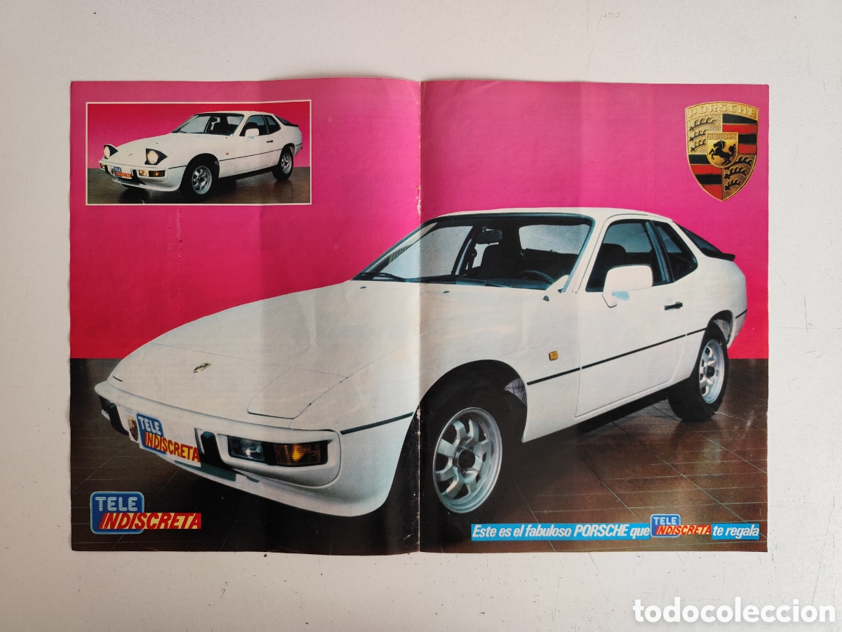 Coleccionismo de Revistas y Peri&oacute;dicos: Poster Porsche Teleindiscreta. A&ntilde;os 80