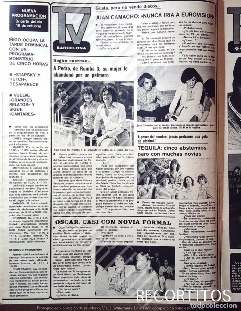 Coleccionismo de Revistas y Peri&oacute;dicos: JUAN CAMACHO RUMBA TRES OSCAR TEQUILA