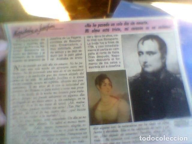 Colecionismo de Revistas e Jornais: Recorte pintoresco de revista 90&acute;s - Napole&oacute;n y Josefina