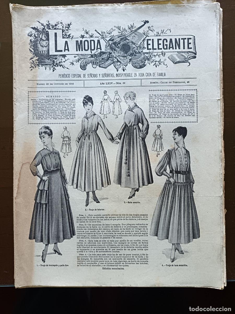 Sammeln von Zeitschriften und Zeitungen: LA MODA ELEGANTE- N&ordm;-39 - 1916