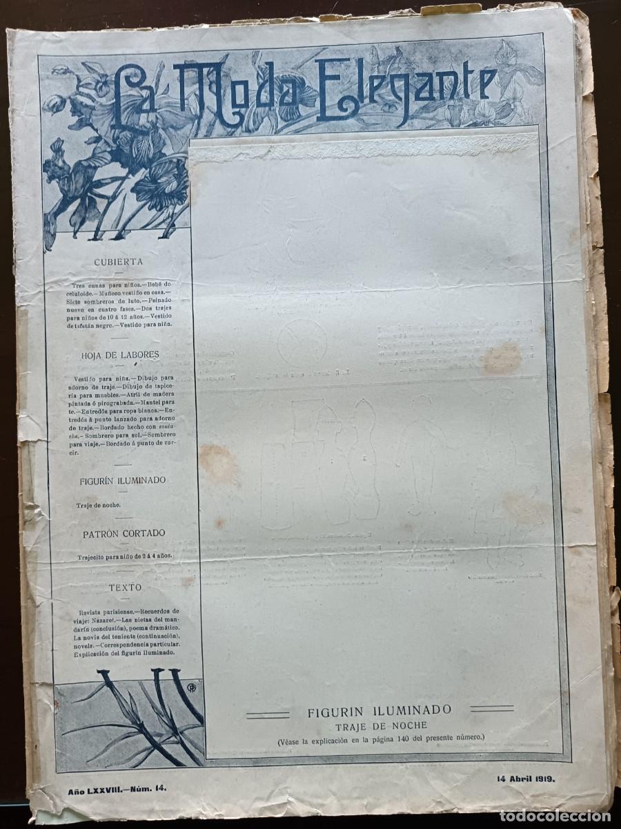 Sammeln von Zeitschriften und Zeitungen: LA MODA ELEGANTE- N&ordm;-14 - 1919
