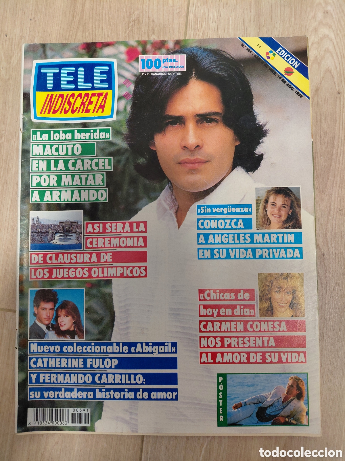 Coleccionismo de Revistas y Peri&oacute;dicos: Tele Indiscreta n&deg; 391. Agosto 1992