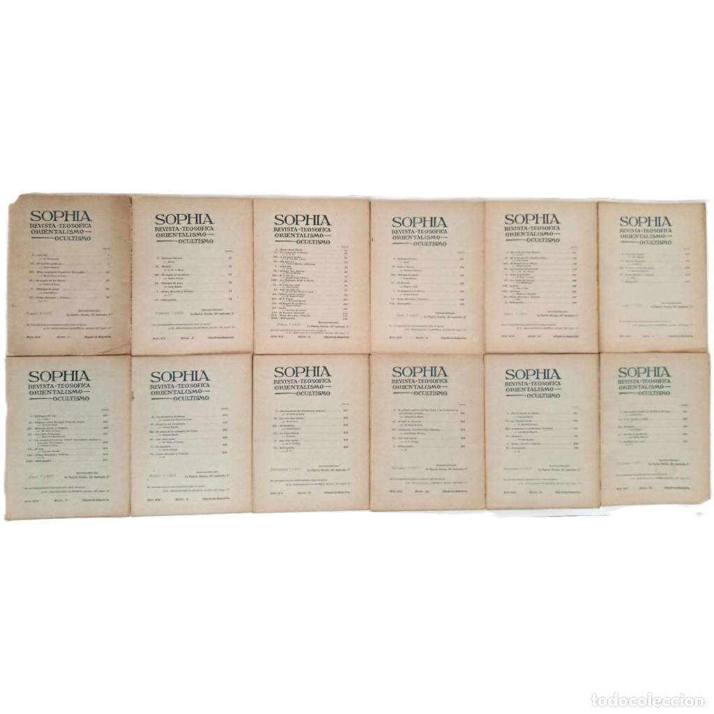 Collezionismo di Riviste e Giornali: A&Ntilde;O COMPLETO 1907: REVISTA &rdquo;SOPHIA&rdquo; (&Oacute;RGANO OFICIAL DE LA S.T. EN ESPA&Ntilde;A).