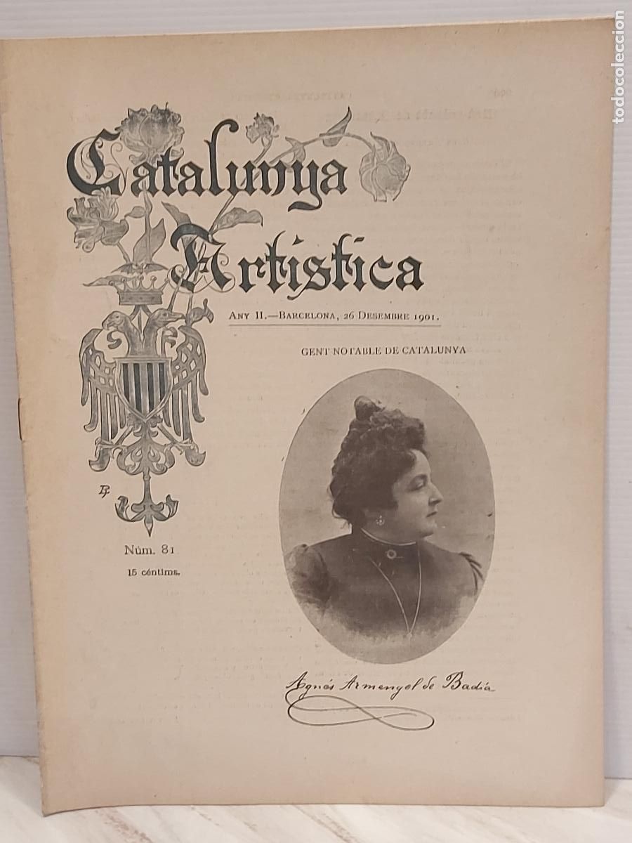 Coleccionismo de Revistas y Peri&oacute;dicos: A&Ntilde;O 1901 !! CATALUNYA ART&Iacute;STICA / 81 / GENT NOTABLE DE CATALUNYA / BUEN ESTADO