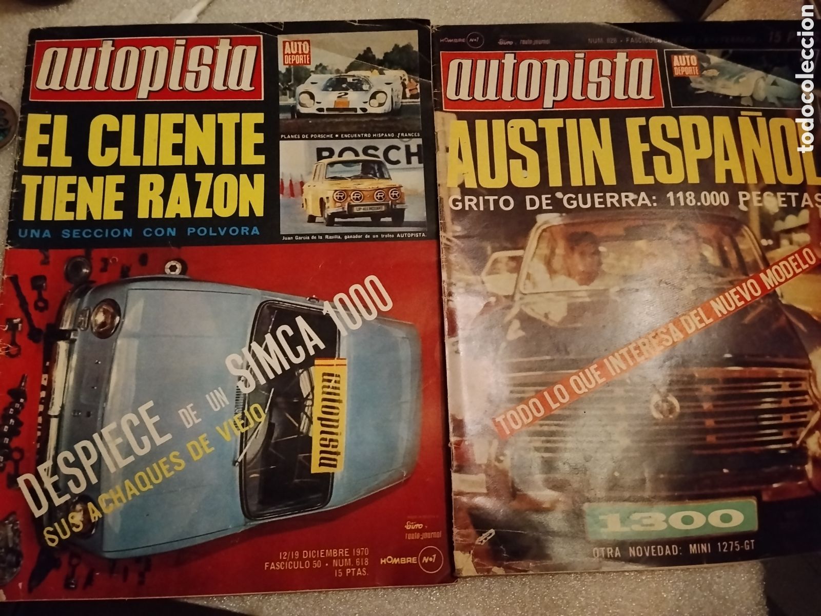 Coleccionismo de Revistas y Peri&oacute;dicos: LOTE REVISTAS AUTOPISTA N&deg; 618 - 626 AUSTIN ESPA&Ntilde;OL EL CLIENTE TIENE RAZON